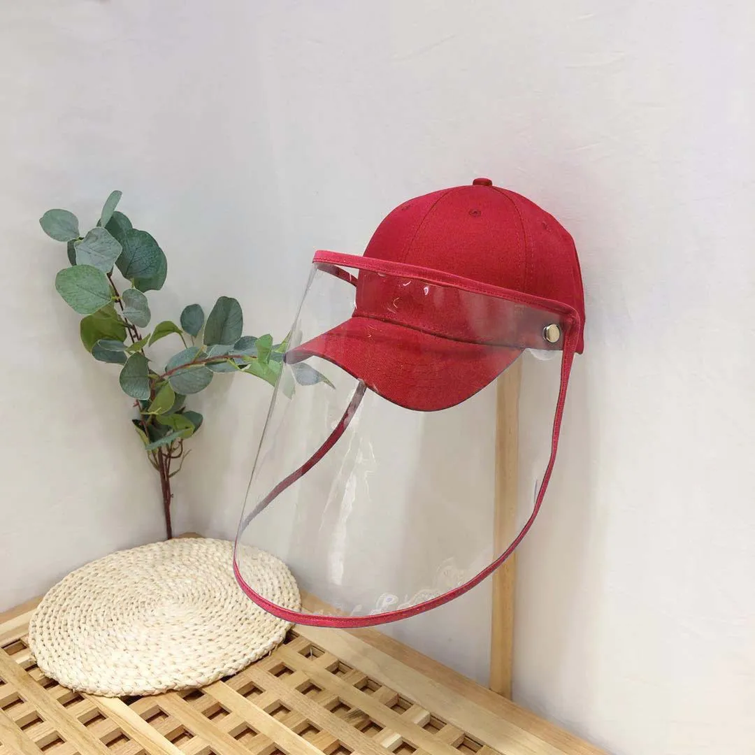 Outdoor Protection Hat Set Premium 2X Anti-Fog Pollution Dust Saliva Face Shield for Kids - Pink
