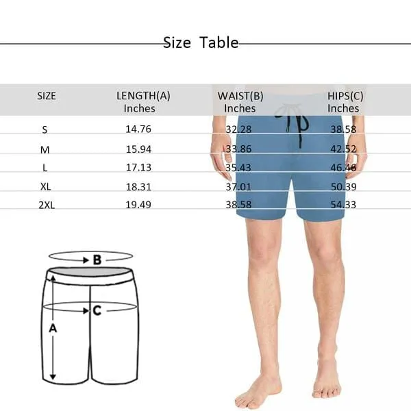 Personalized Swim Trunks Custom Face Watercolor Printing Men's Quick Dry Swim Shorts for Vacation