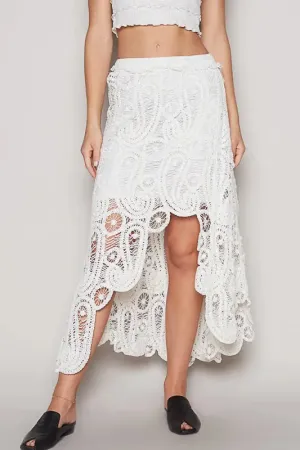 Pol Clothing Inc. Dahlia Crochet Skirt  Boho-Chic & Effortlessly Flowy