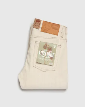 "All Natural Foxfibre" 13.6oz Ecru Selvedge Denim - Weird Guy Fit