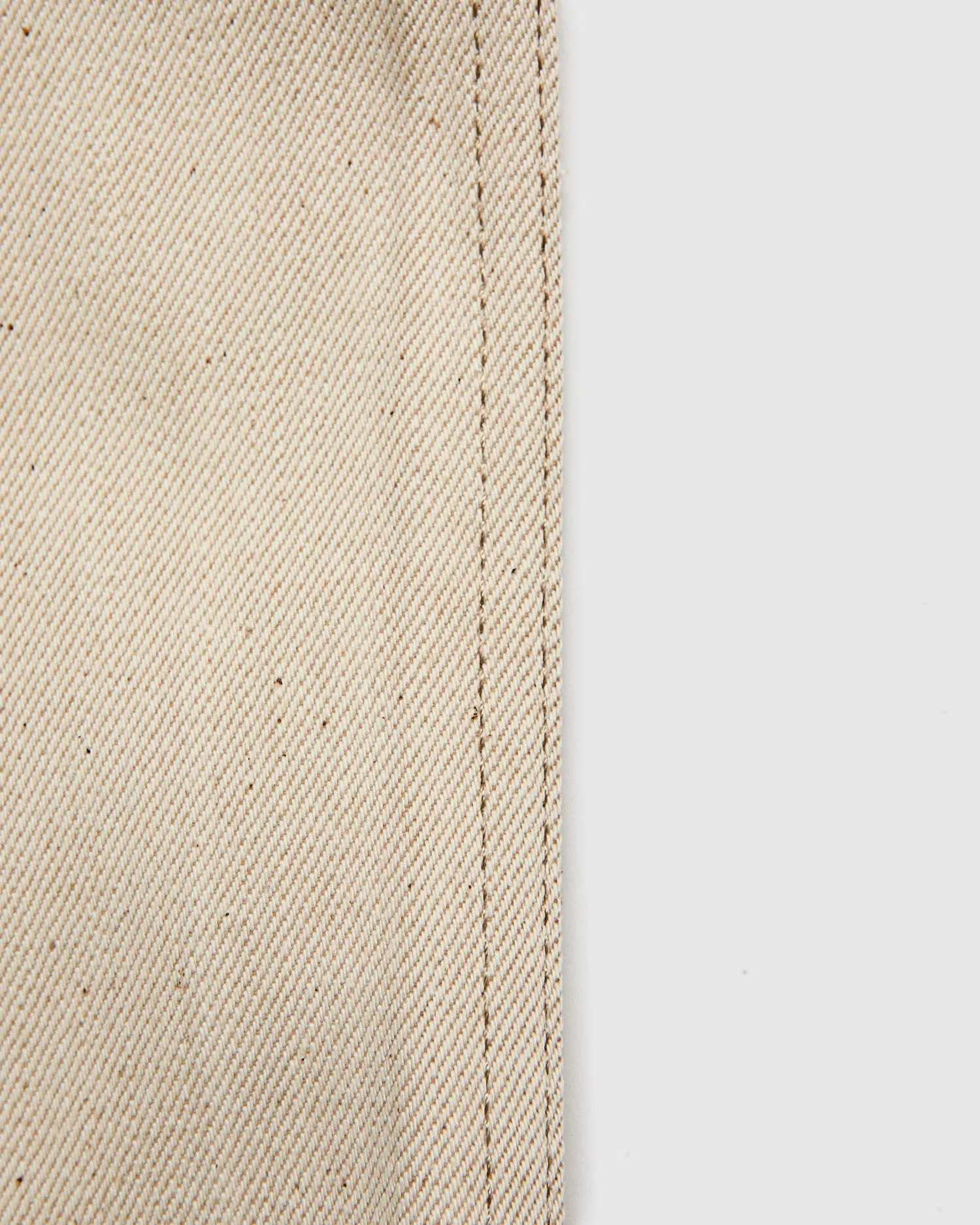 "All Natural Foxfibre" 13.6oz Ecru Selvedge Denim - Weird Guy Fit