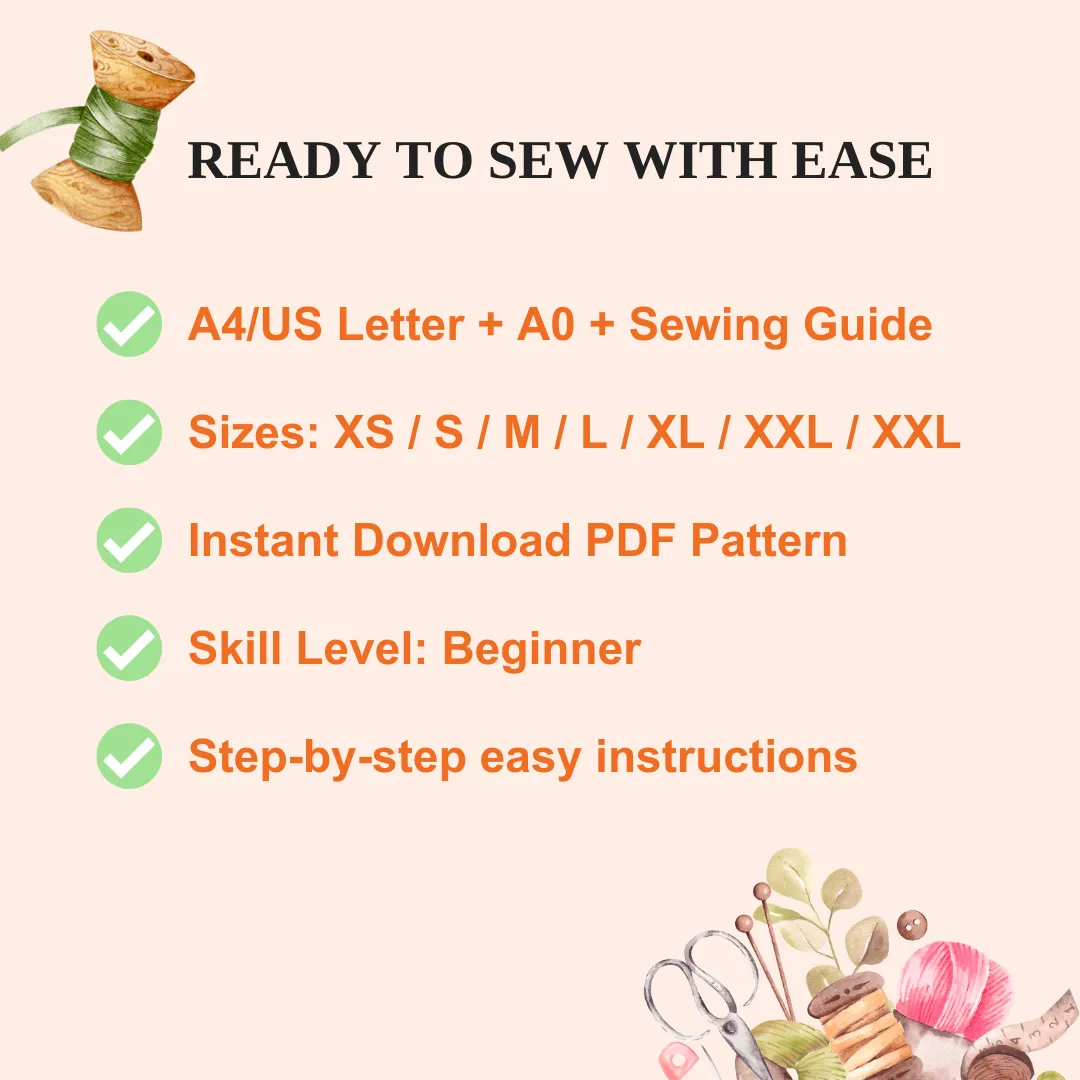 Relaxed Pants PDF Sewing Pattern