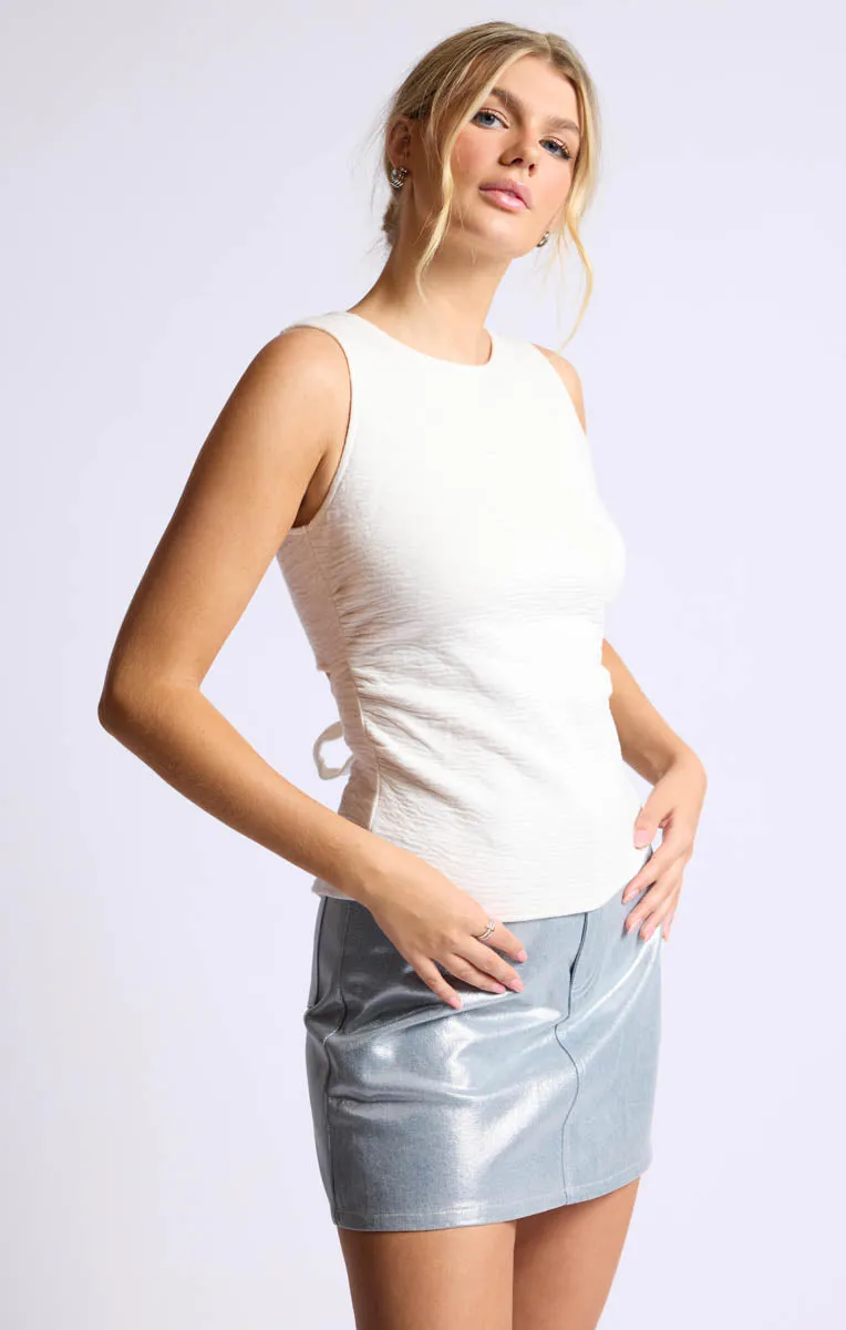 SAGE THE LABEL Easy Come Tie-Back Knit Top