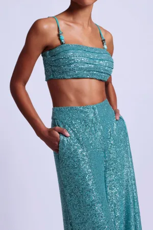 Sequin Cropped Top