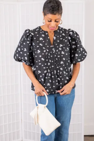 THML Rowan Floral Puff Sleeve Top