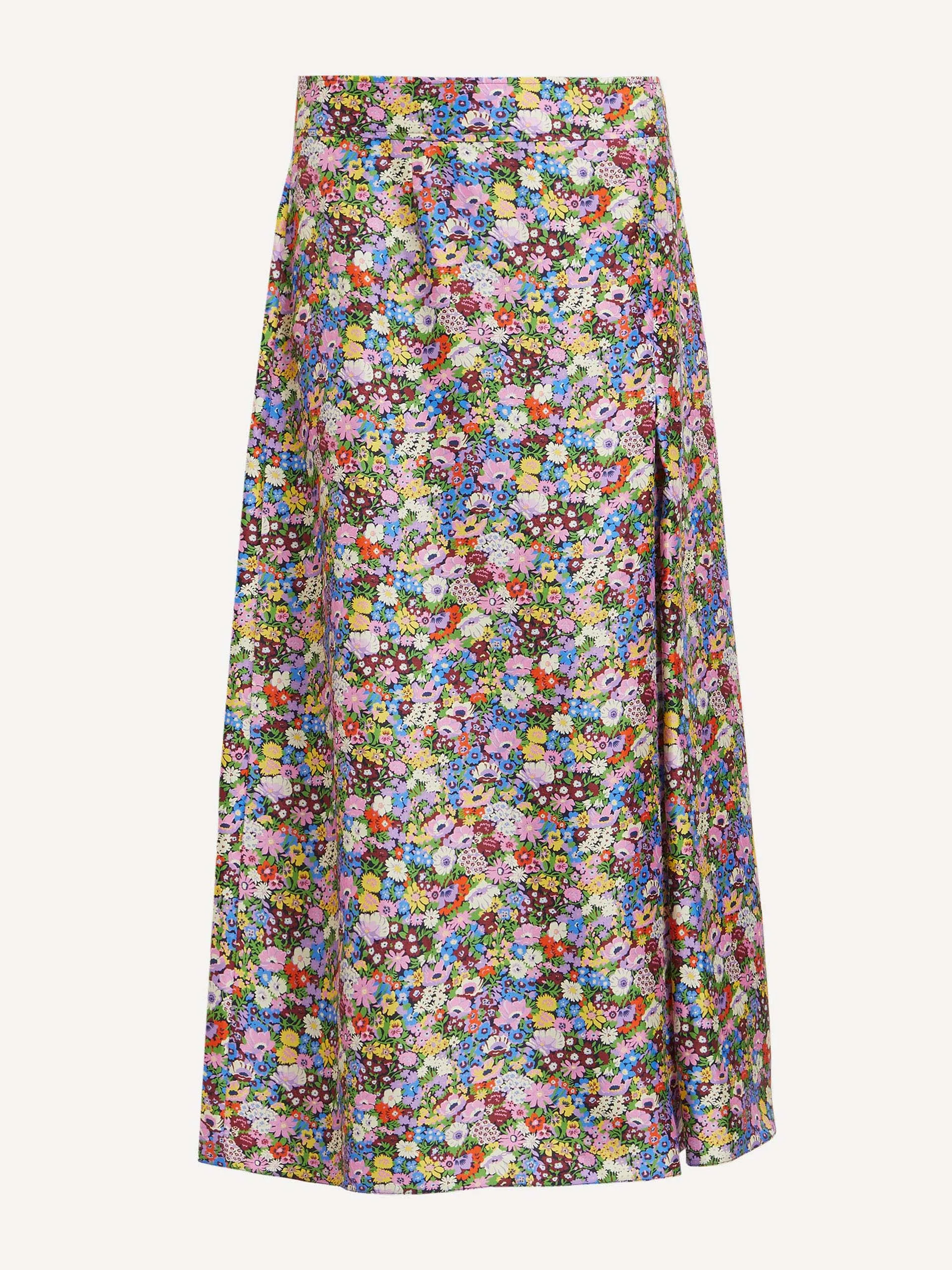 Thorpeness silk soft pleat skirt