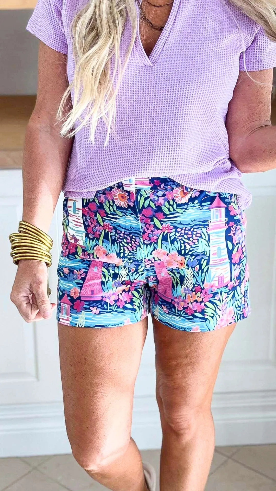 Vibrant Lighthouse Perfect Everyday Chino Shorts by Salty Wave* DEAL