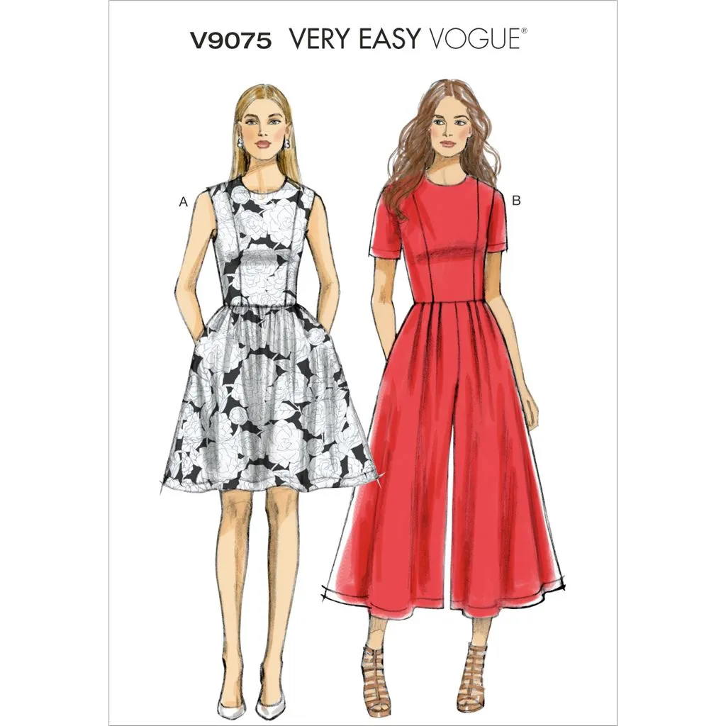 Vogue Pattern V9075 Misses' / Misses' Petite Dress and Jumpsuit
