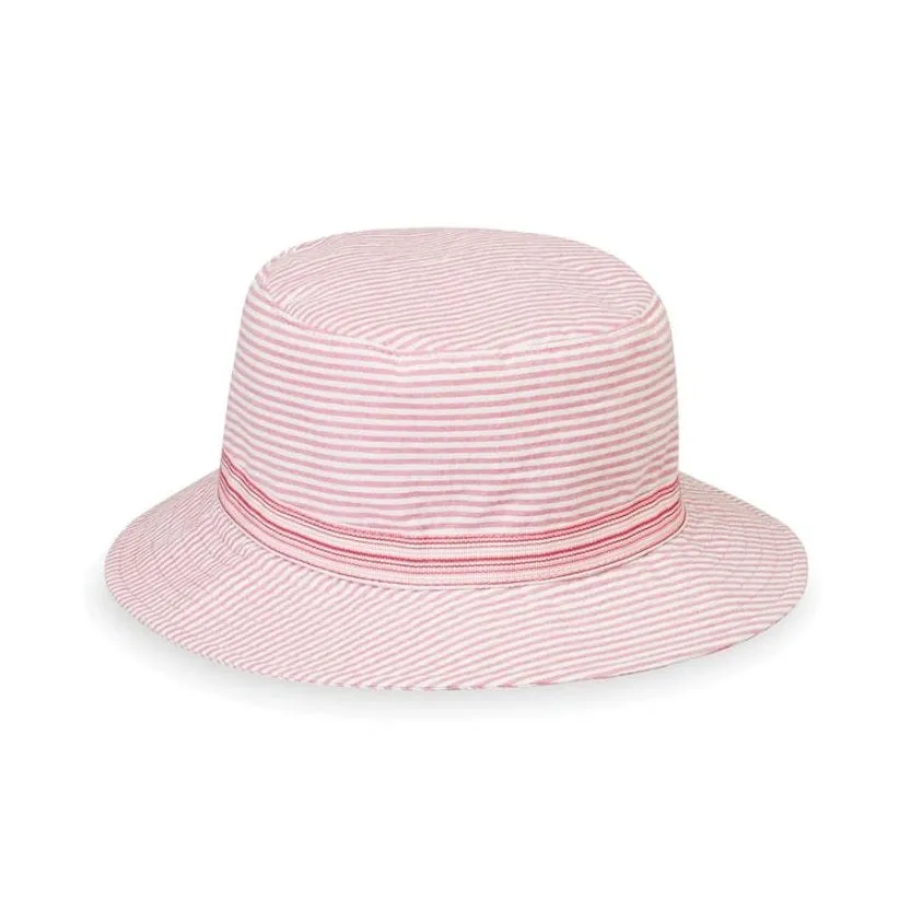 Wallaroo Hats Sawyer Girls Sun Protective Hat SAWY - Pink Stripes