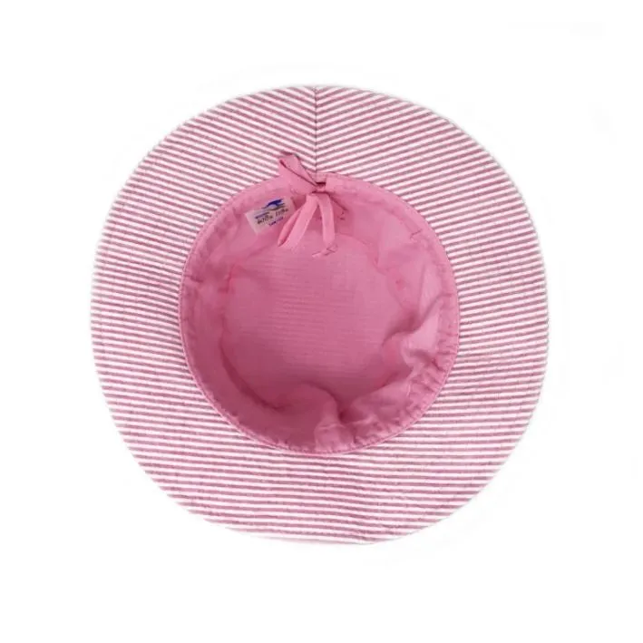 Wallaroo Hats Sawyer Girls Sun Protective Hat SAWY - Pink Stripes