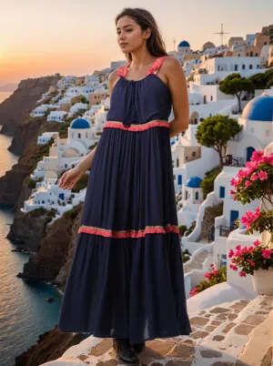 Women Blue Regular Fit Rayon Dress