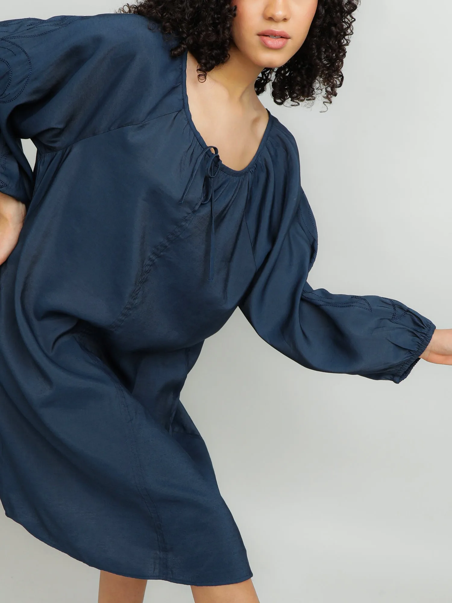 Women Modal Navy Dress