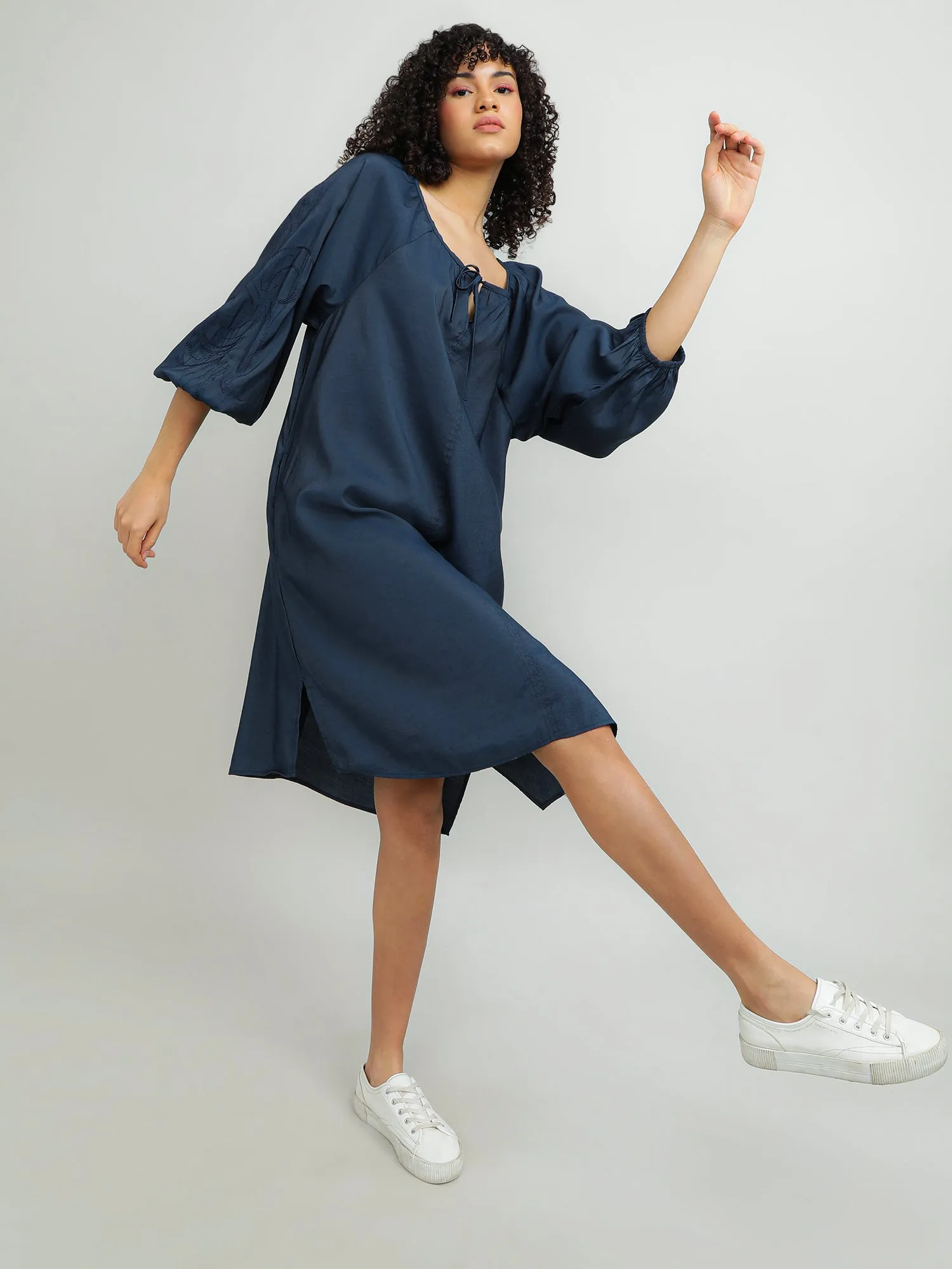 Women Modal Navy Dress