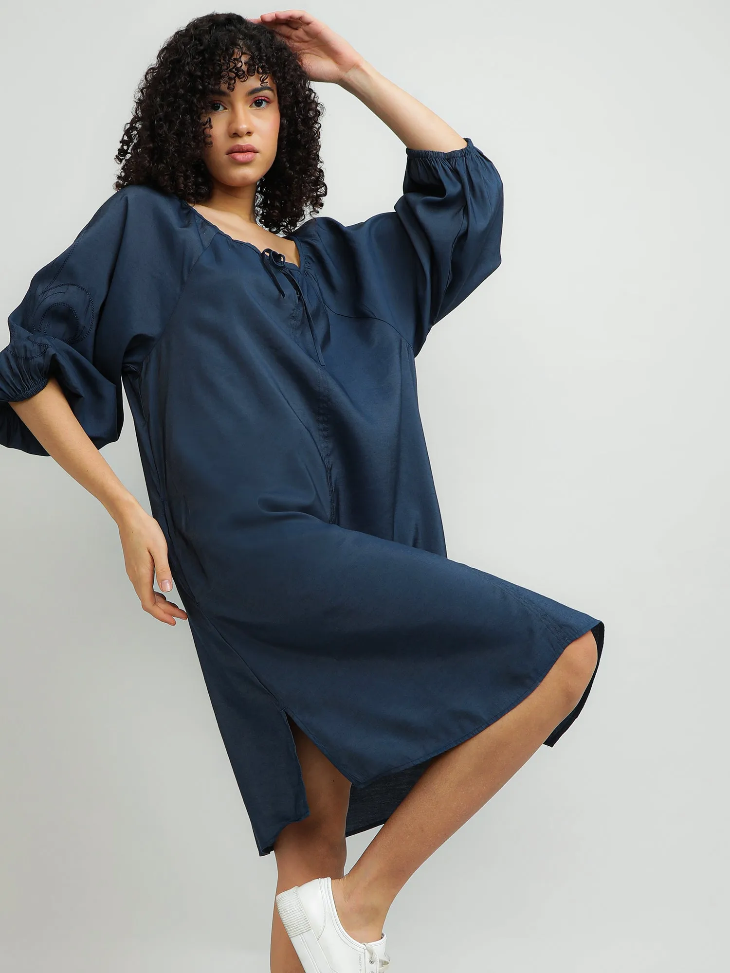 Women Modal Navy Dress