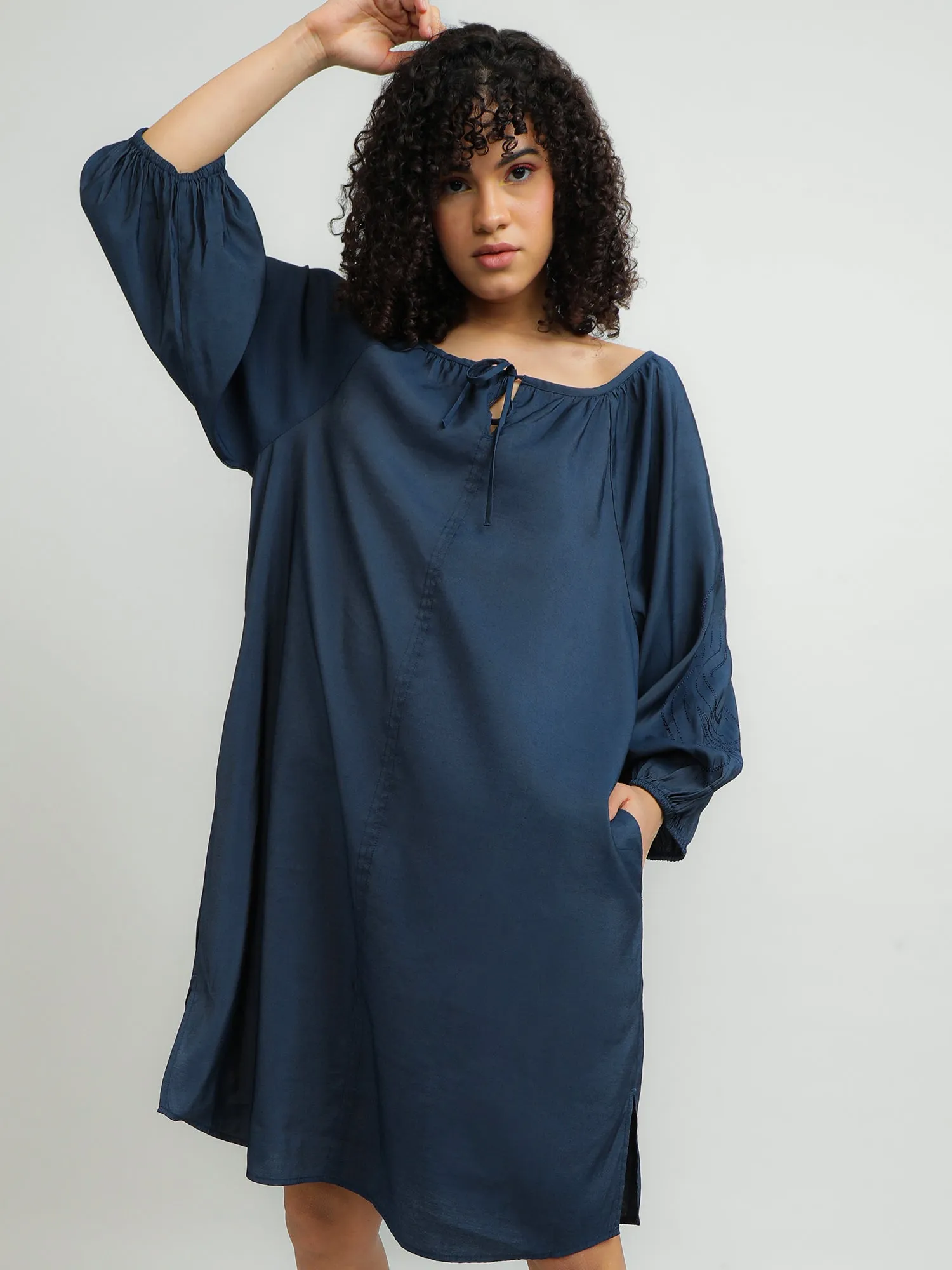 Women Modal Navy Dress