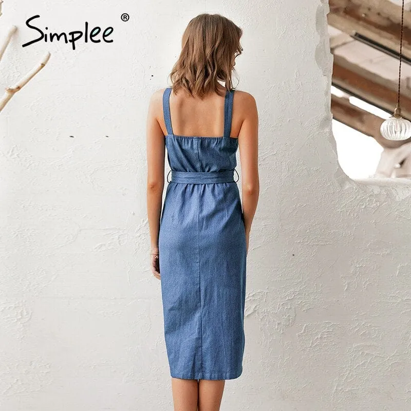 Women's Vintage denim casual/ business dress