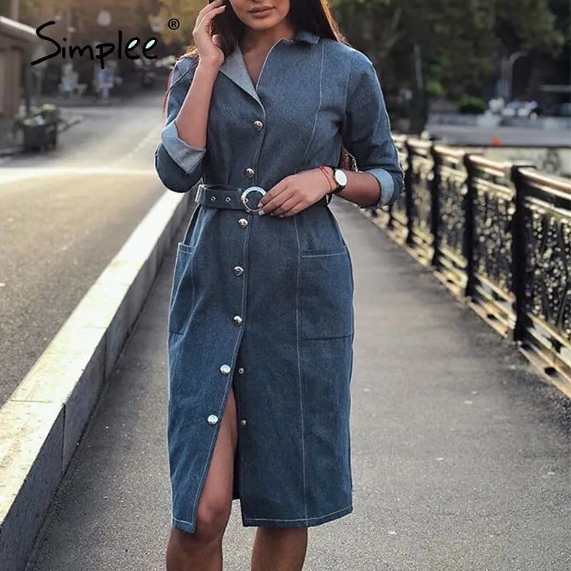 Women's Vintage denim casual/ business dress