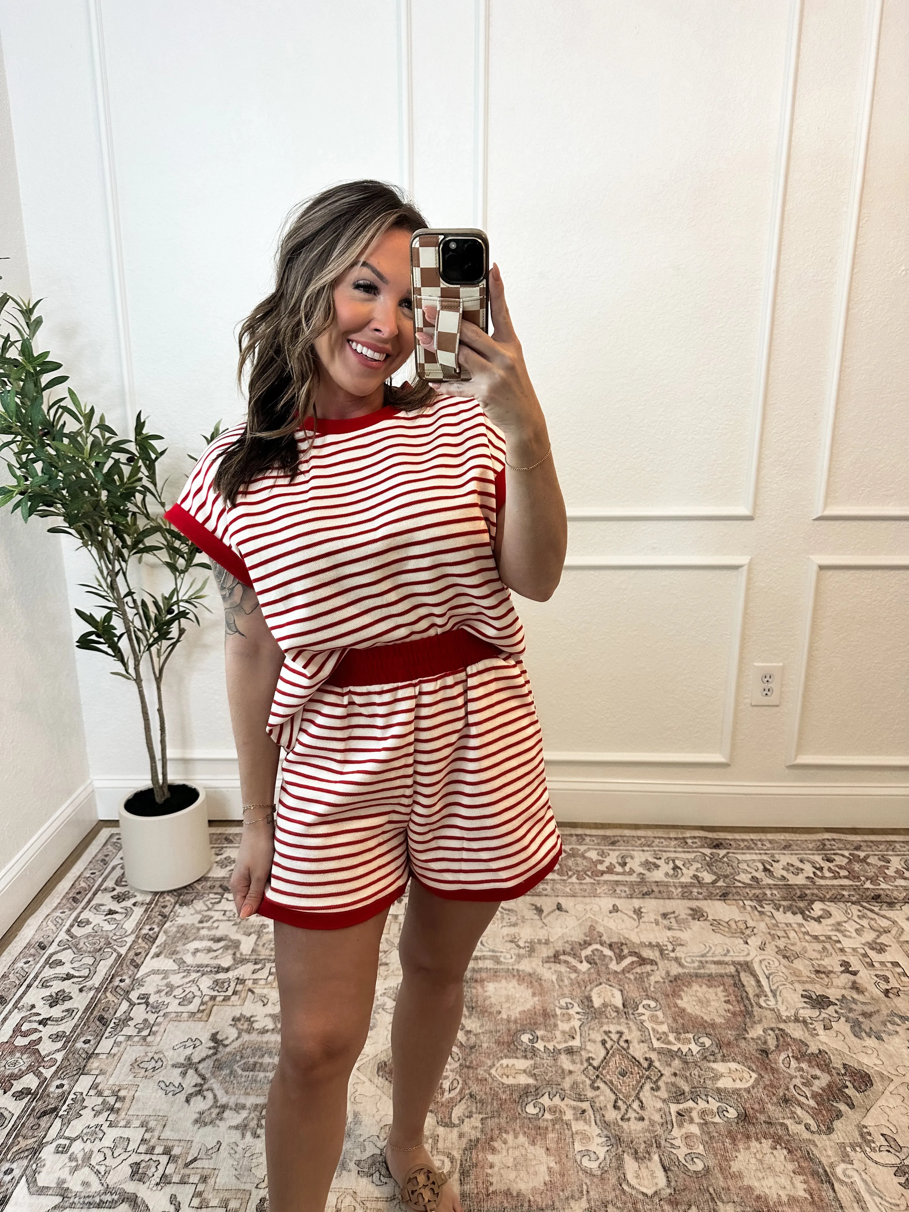 Working On Us Striped Knit Top