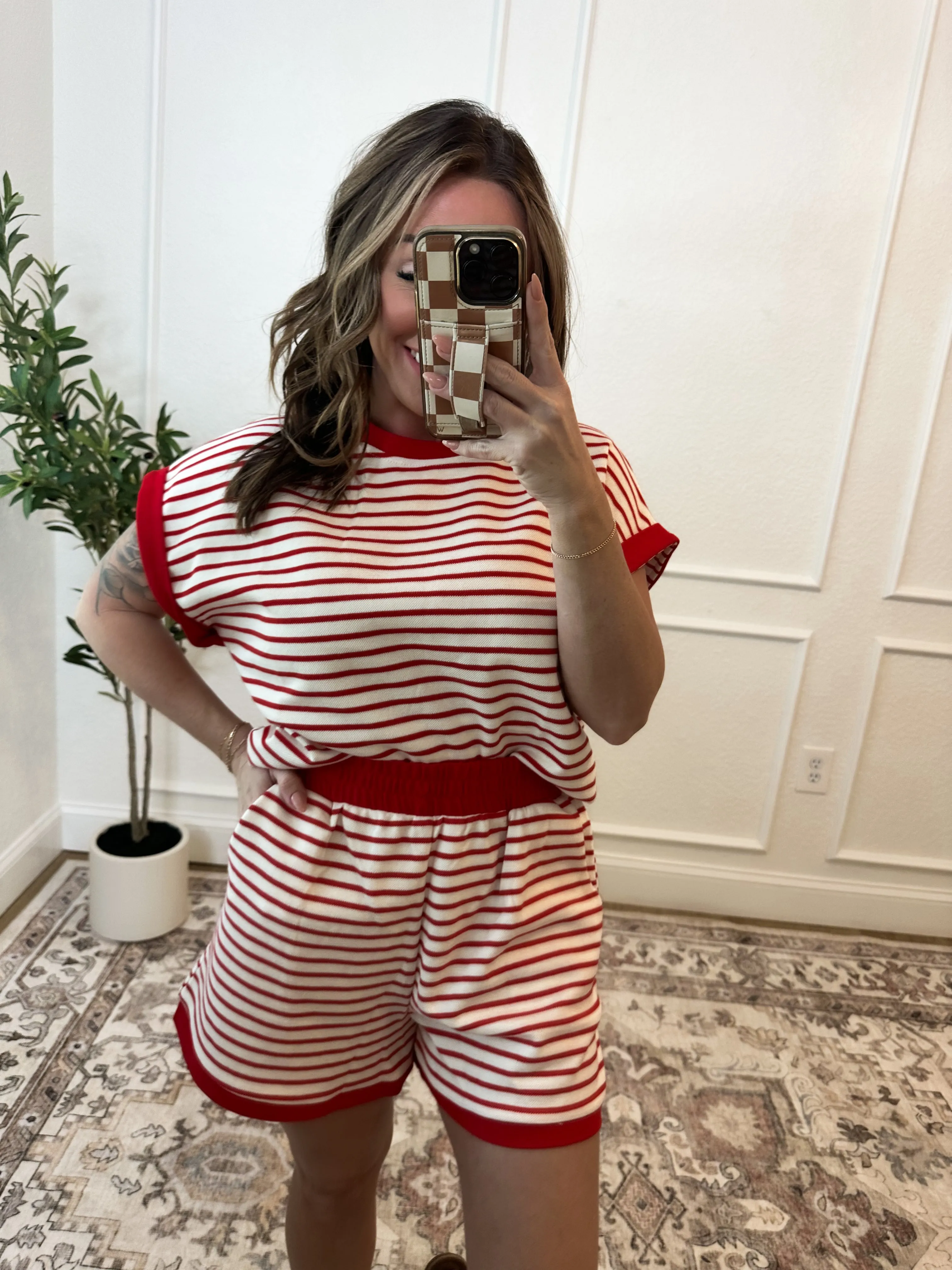 Working On Us Striped Knit Top