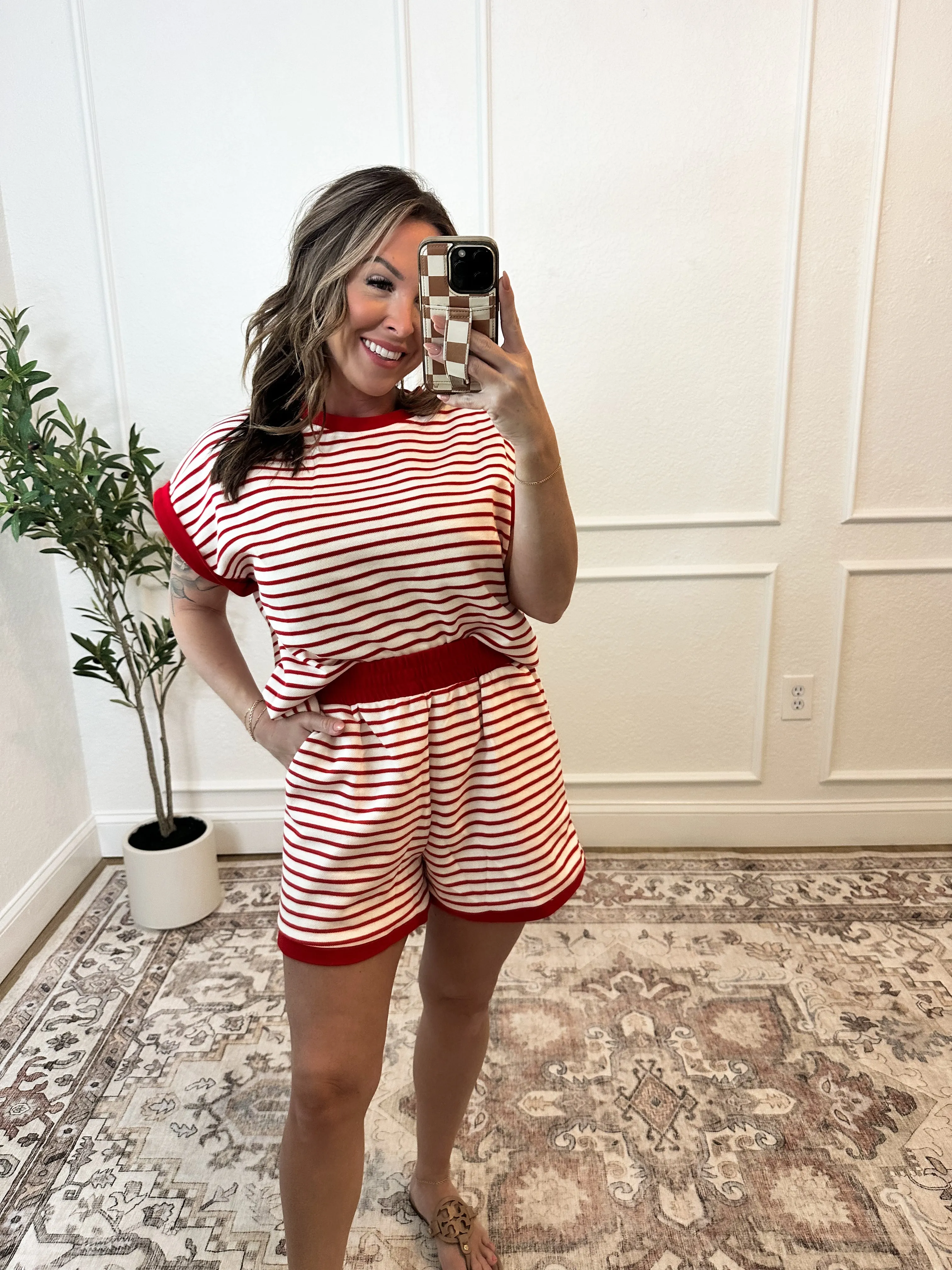 Working On Us Striped Knit Top