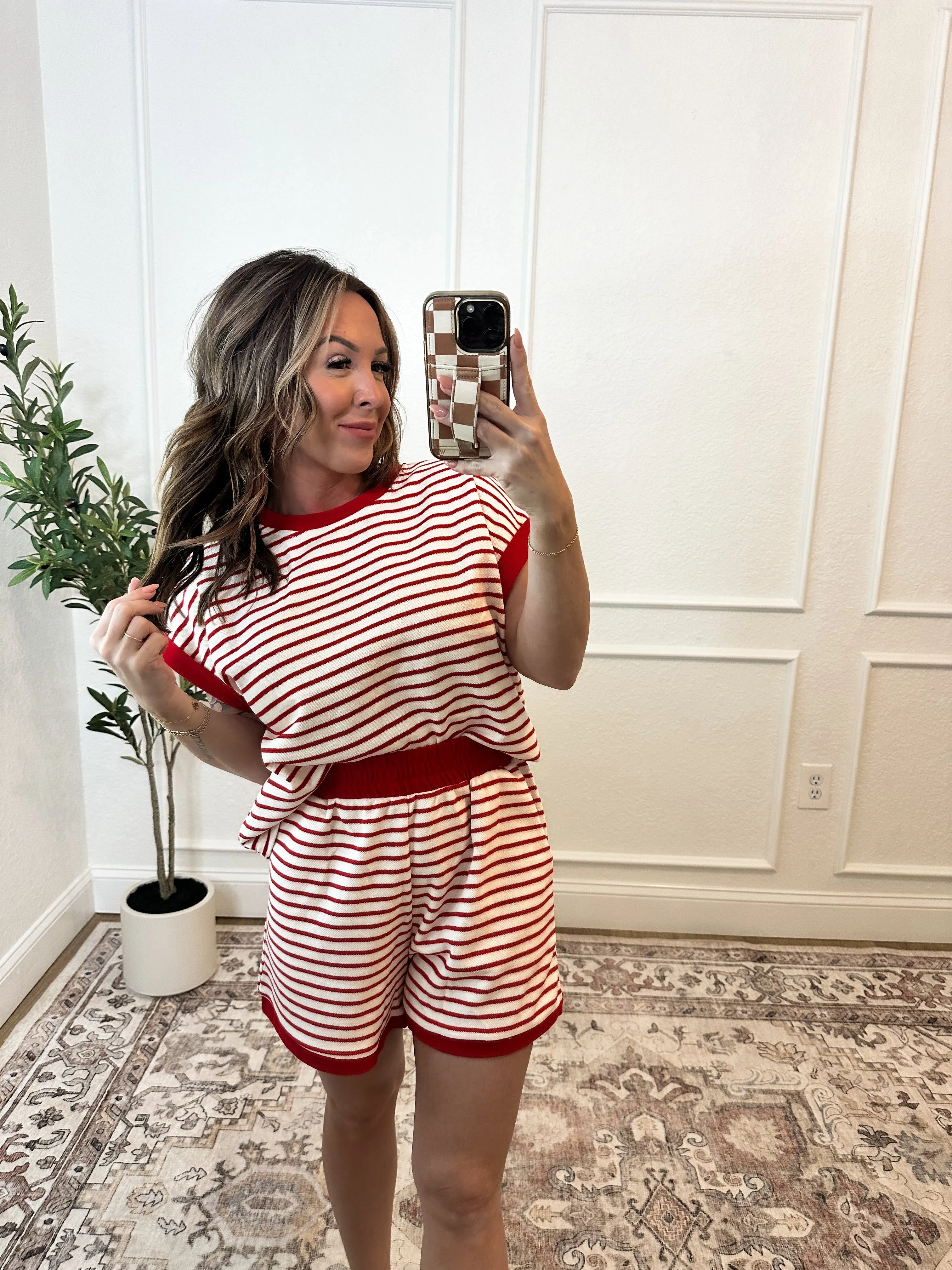Working On Us Striped Knit Top