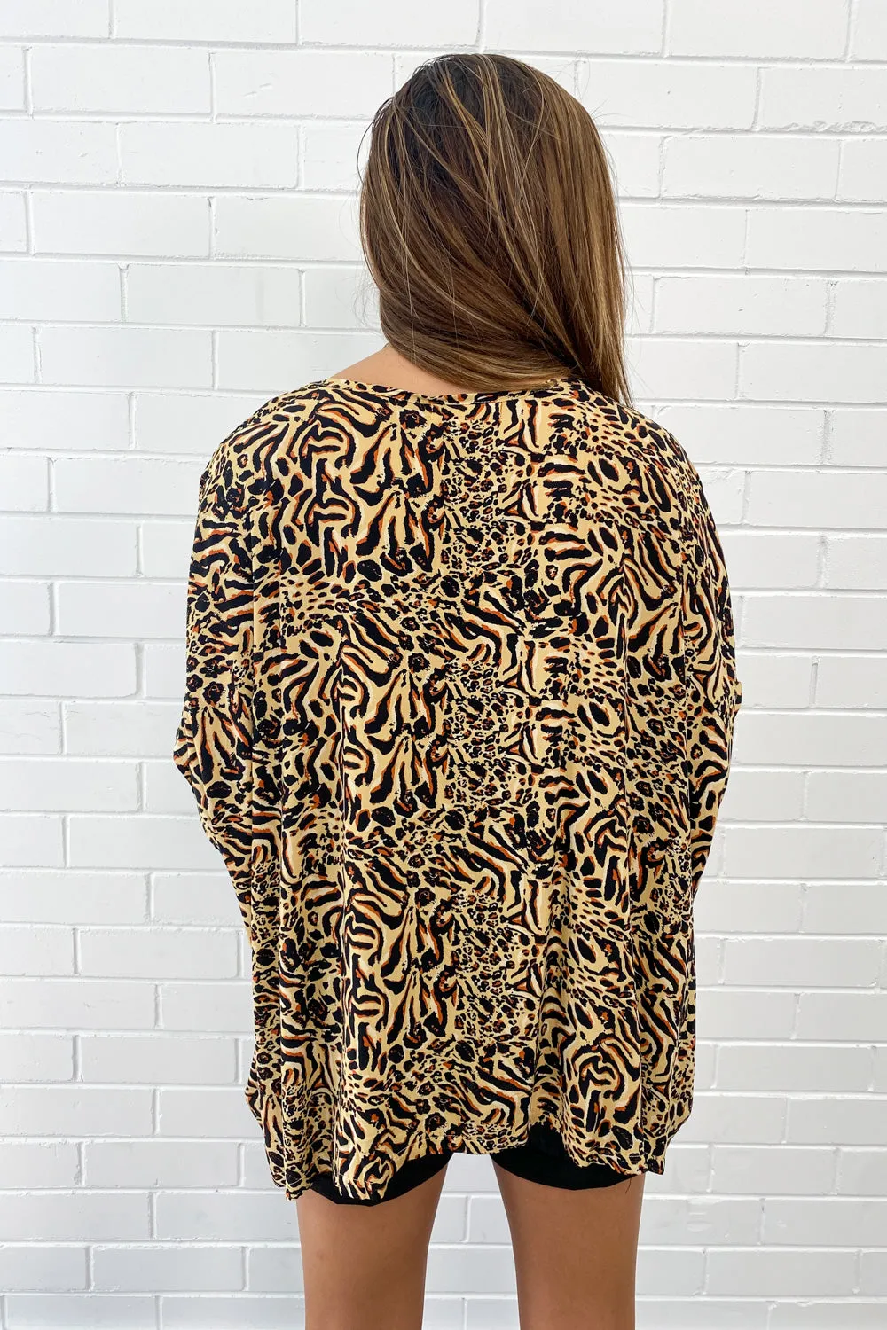 Zara Basic Drape Print Top