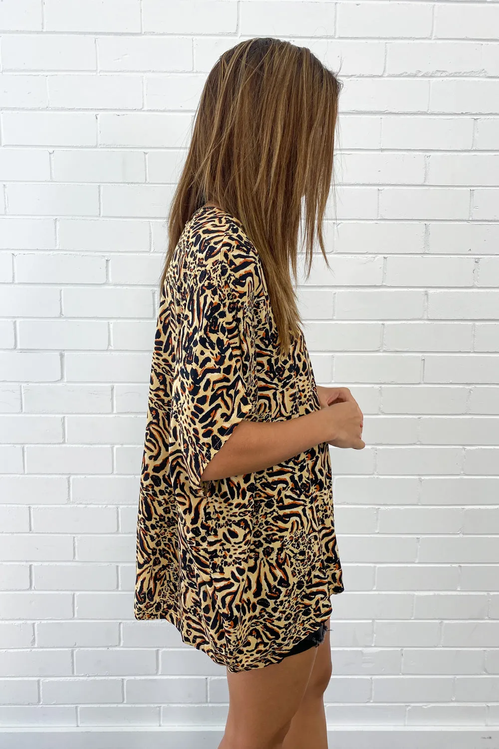 Zara Basic Drape Print Top